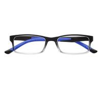 Zippo Occhiali da Lettura, Realizzati con Montatura dalle Linee Morbide, Ideale per Uomo e Donna, Diottria +3.00, Color Nero Sfumato, Aste Blu