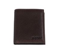 Zippo Portafoglio da uomo a triplo piegato, marrone, Marrone (moka), 1.5x8.8000000000000007x10.4 cm (B x H x T)