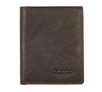 Zippo Portamonete in pelle, verticale, 12 cm, colore: Moka