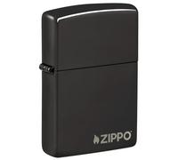 Zippo PVD Black con Logo Lighter, Metal, One Size