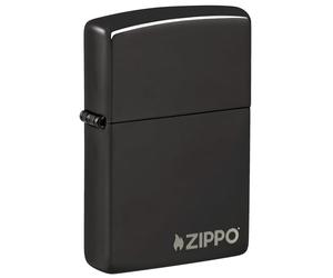 Zippo PVD Black con Logo Lighter, Metal, One Size