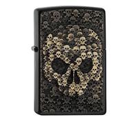 Zippo Skull-Black MatteSpring 2017 - Accendino cromato e argento, 5,8 x 3,8 x 2 cm