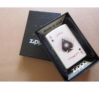 Zippo Vintage Ace Pik Ass Deathcard Gioco Di Poker Gioco D'Azzardo Accendino