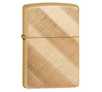 Zippo Weave Brass Pocket Lighter, Accendino Tascabile Unisex-Adulto, Ottone a Trama Diagonale, Classic