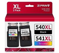 ZIPRINT PG-540XL CL-541XL Sostituzione per Cartucce Canon 540 541 xl compatibili con Canon Pixma TS5150 MG3650 MG4250 MG3150 MG3250 MG3550 MG4150 MG4250 MX375 TS5151(1 Nero/ 1 Tricolore,2-pack)