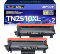 ZIPRINT TN2510 TN2510XL TN-2510 XL Toner Compatibili per Brother MFC-L2800DW MFC-L2827DW HL-L2400DWE MFC-L2860DWE MFC-L2827DWXL MFC-L2835DW DCP-L2665DW DCP-L2620DW HL-L2445DW DCP-L2660DW (Nero,2-Pack)