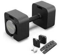 Zipro Manubri regolabili, pesi quadrati antiscivolo da 24 kg con 13 pesi inclusi: 1x 4 kg, 2x 1 kg, 8x 2 kg, 2x 1 kg, Allenamento casa, forma quadrata, palestra domestica