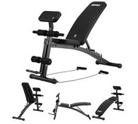 ZIPRO Panca pesi regolabile pieghevole con leg curl e panca Scott 230 kg schienale inclinabile 6 posizioni panca multifunzione per allenamento forza home gym