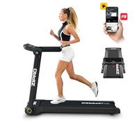 ZIPRO Tapis Roulant Salvaspazio 1-16 km/h, Tapirulan Pieghevole da Casa con APP, Tapis Roulant Elettrico, Treadmill con Display LED, Bluetooth e Funzione MP3 (Pacto)