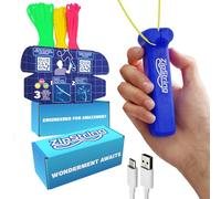 ZipString - La meraviglia Ti aspetta con Shark Tank - Giocattolo Antistress con Lancia-Corda, Sfida la gravità per Accendere la Tua immaginazione, Bambini e Adulti, Blu