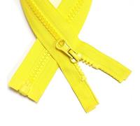 ZIPZSY 2 cerniere lampo in resina con estremità aperta (un solo senso), con cerniera semplice, cerniere separabili per abbigliamento e cucito (giallo, 70 cm)