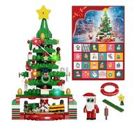 ZIQILIGHTING Kit di Costruzione del Calendario Dell'avvento Dell'albero di Natale, Set di Gioco con Conto alla Rovescia di 24 Giorni, da Esporre per Ragazzi e Ragazze (434PCS)