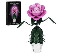 ZIQILIGHTING Set Costruzione Rosa con Volto Umano, Fiore Cantante Giocattolo da Collezione, Regalo per Appassionati di Letteratura Fantasy 14+ Anni e Adulti (220 Pezzi)
