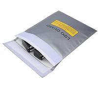 Ziranee Borsa per Batteria RC Borsa di Sicurezza Li-Po in Fibra RC LiPo Guard Borse per Protezione di Documenti Valore Deposito di Carica Gioielli Denaro 7 * 9 Pollici Grigio