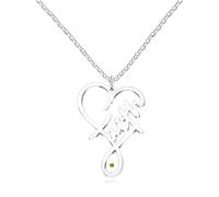 Zircobic Collana religiosa con semi di senape | Ciondolo a forma di cuore croce infinito Matthew 17:20 gioielli delle Scritture | Collana motivazionale personalizzata con lettera cristiana placcata