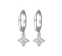 Zircon Short Earrings Personality Cold Wind Geometric Flower Earrings With Four Ear Buckle Orecchino Cartilagine Orecchio (A, A)