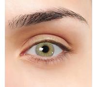 Zircon VIP Lenti a contatto colorate verdi e grigie design naturale 2 pezzi Annuali - Kit con porta lenti a contatto, pinzette e ventosa in silicone - Senza correzione 0.00 diottrie