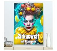 Zirkuswelt mit Steampunk (hochwertiger Premium Wandkalender 2026 DIN A2 hoch), Kunstdruck in Hochglanz: Zirkus Leute im Portrait