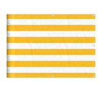 ZIRLANLV Schermo per Balcone, Parabrezza in Tessuto Impermeabile Resistente Ai Raggi Ultravioletti con Occhielli in Alluminio, Applicabile a Balcone, Giardino e Spazio Esterno (Giallo e Bianco #252)