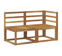 ZIRLANLV Set di Divani Componibili per Esterni in Legno di acacias con Cuscini, Mobili da Esterno in Legno Resistenti Alle Intemperie per Giardino, Cortile, (1x centro + 1x angolo)