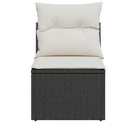 ZIRLANLV Set di Divani da Giardino con Contenitori, Polyrattan, Divano Angolare con Cuscini, Mobili da Resistenti Alle Intemperie per Giardino, Patio e (1x centrotavola per divano)
