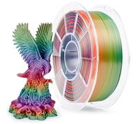 ZIRO Arcobaleno Seta Filamento PLA 1.75mm, Seta Multicolor Filamento Stampante 3D PLA, 1kg/2.2lb Gradiente Filament 3D, Compatibile con la Maggior Parte Delle Stampanti 3D FDM, Silk Rainbow Multicolor