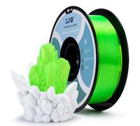 ZIRO Filamento PLA 1.75mm, Filamento Traslucido per Stampanti 3D, Bobina da 1kg/2.2lbs, Precisione Dimensionale +/- 0.03mm, Traslucido Fluo Verde