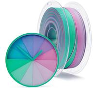 ZIRO Gradiente Opaco Filamento PLA 1.75mm, PLA Opaco Multicolore 1KG | Filamento Opaco Multicolore per Stampanti 3D, Precisione Dimensionale +/-0.03mm, L'aurora Boreale