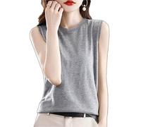 ZIRONG Maglioni Senza Maniche Donna,Maglione Senza Maniche Primaverile/Gilet Maglione in Misto Lana/Canottiere Casual Slim Fit da Donna,S