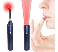 ZIROXI Dispositivo for la Terapia della Luce Rossa con Penna for Terapia dell'afte, Riduce Il Dolore e la Gestione delle ferite alle Labbra, con 5 LED Rossi e Blu 4 modalità