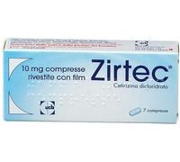 Zirtec 10 mg Cetirizina dicloridrato Antistaminico 7 Compresse Rivestite