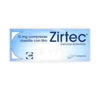 Zirtec 10 mg Cetirizina dicloridrato Antistaminico 7 Compresse Rivestite