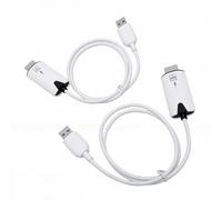 Zisemeil Adattatore Display Wireless Multimediale Ad Alta Definizione, Cavo Mirroring Schermo 1080P Trasferimento Stabile da 50 M, Plug and Play per PC Smartphone