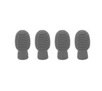 Zisemeil Bacchette per batteria silenziose in silicone, punta per esercitarsi in silenzio, per suonare ovunque senza fare rumore, realizzate in silicone resistente (grigio)