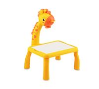 Zisemeil Disegno per bambini, cervo carino e piccolo, 3 livelli regolabili per bambini, musica, effetti sonori, cancellino per blocco da disegno, penne ad acquerello, diapositive (giallo)