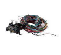 Zisemeil Kit di cablaggio 12 circuiti, buon conduttore di elettricità, multifunzionale, facile da installare, kit di cablaggio automobilistico, resistente al calore per Hot Rods Classi