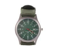 Zisemeil Orologio al quarzo da uomo, business, orologio casual con cintura in nylon, visualizzazione precisa del tempo e del calendario, specchio in vetro minerale, cinturino in nastro morbido, Verde
