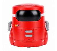 Zisemeil Robot Intelligente per Bambini, Compagno Interattivo con Rilevamento Tattile a Comando Vocale con Canto, Danza e Occhi a LED per Bambini Dai 3 Ai 14 Anni (Rossa)