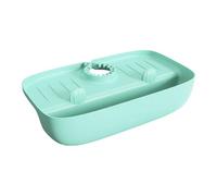 Zisemeil Tappetino per rubinetto del lavello, design a prova di spruzzi, contenitore di raccolta dell'acqua multifunzionale per bancone della cucina, materiale TPE da 155 g, 1 unità (azzurro)