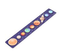 Zisemeil Wood Solar System Board, Modello del Solare, Blu Lungo Indietro, Scienza, Solare Educativo di Legno, Scuole Puz per Ragazzi e Ragazze (Sole rosso)