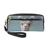 ZISHAK Borsa portatile di trucco della stampa floreale di cactus,Design adatto ai viaggi,Mini sacchetto di trucco versatile, I Love Alpacas2, Taglia unica