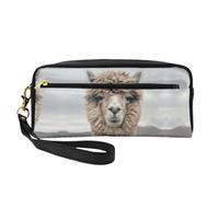 ZISHAK Borsa portatile di trucco della stampa floreale di cactus,Design adatto ai viaggi,Mini sacchetto di trucco versatile, I Love Alpaca 1, Taglia unica
