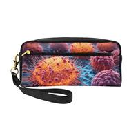 ZISHAK Borsa portatile per trucco con stampa di frutta vegetale,Design adatto ai viaggi,Mini sacchetto di trucco versatile, Un Dipinto Disegnato A Mano Di Una Cellule Cancerose Nel, Taglia unica