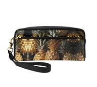 ZISHAK I Love Alpacas Print Portable Makeup Bag,Design adatto ai viaggi,Versatile Mini sacchetto di trucco, Frutta Ananas Glitter Oro, Taglia unica