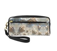 ZISHAK I Love Alpacas Print Portable Makeup Bag,Design adatto ai viaggi,Versatile Mini sacchetto di trucco, Conchiglie Sabbia, Taglia unica
