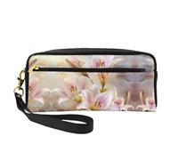 ZISHAK I Love Alpacas Print Portable Makeup Bag,Design adatto ai viaggi,Versatile Mini sacchetto di trucco, Fiori romantici leggeri, Taglia unica