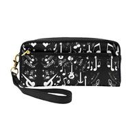 ZISHAK Mi piace la borsa portatile di trucco della stampa di calcio,Design adatto ai viaggi,Mini sacchetto di trucco versatile, Simboli Musicali Amore, Taglia unica