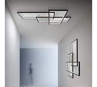 zishuo shop Applique, Plafoniera/Lampada da Parete Moderna a Led, Elegante, Rettangolare, Dimmerabile, Paralume in Acrilico con Telecomando,R Corridoio, Soggiorno, Camera da Letto, Sala da Pranzo, Hot