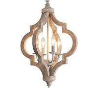 zishuo shop Lampade da Parete, Lucir Soggiorno,Padario Rustico a 4 Luci, Finitura Stardust,Padario in Legno Rusticor Camera da Letto, Sala da Pranzo, Cucina, Ingresso