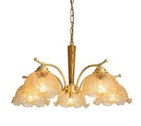 zishuo shop Lampade da Parete,Padario in Vetro Di Lusso Francese,Pada a Sospensiretrò in Otte Frassino, Decoraziper Soggiorno, Ristorante, Hotel,Padario Sospeso E26, 5 Luci, Apparecchi Di Illuminazire